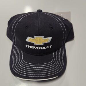 Licensed Chevrolet Adjustable Strapback Hat Cap Black NWT